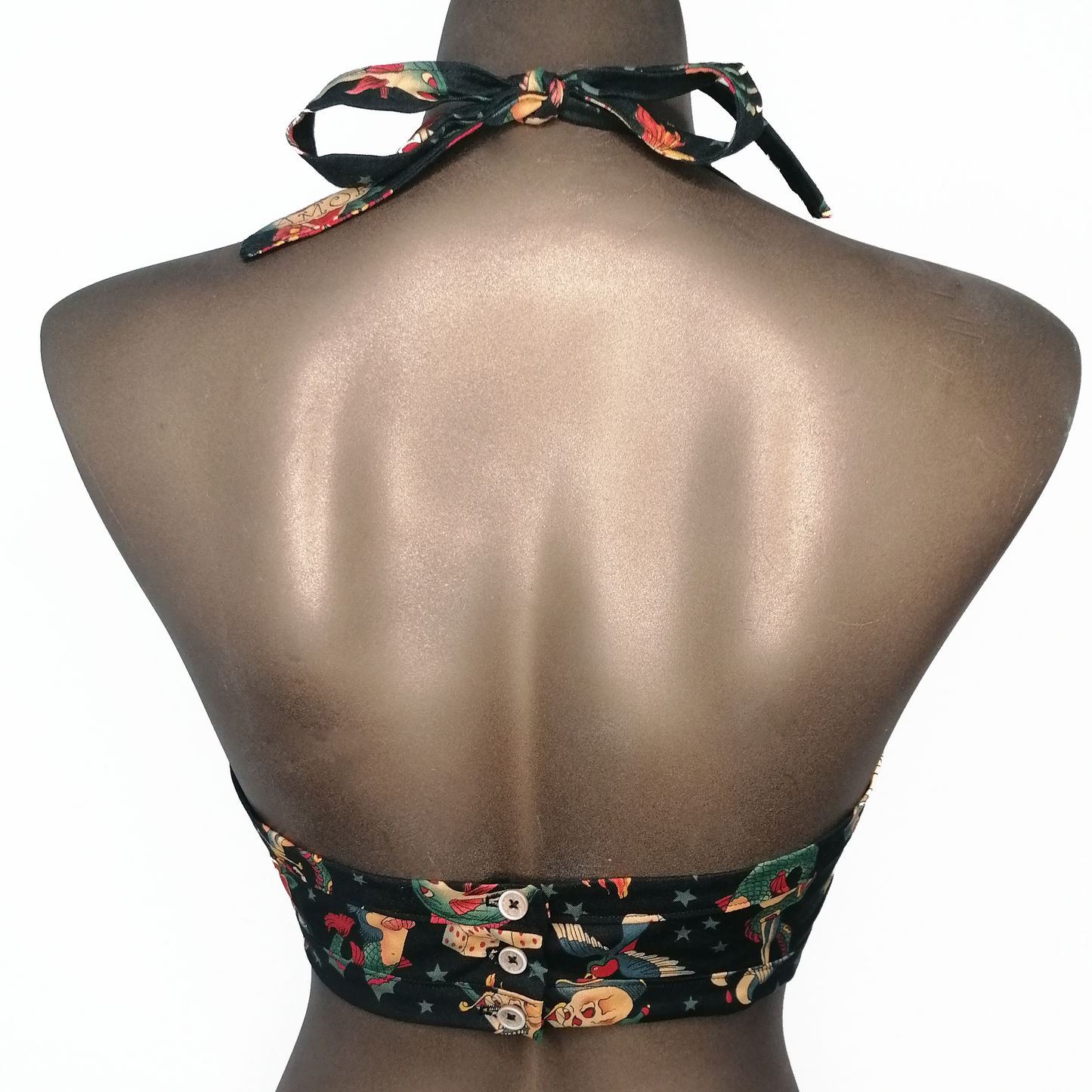 Lita Halter Crop Top - Tattoo Black