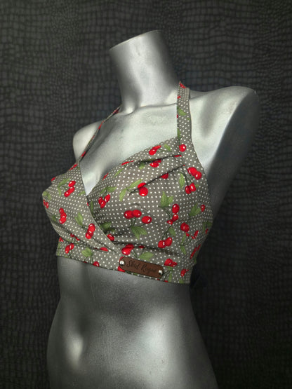 Lita Halter Crop Top - Cherry