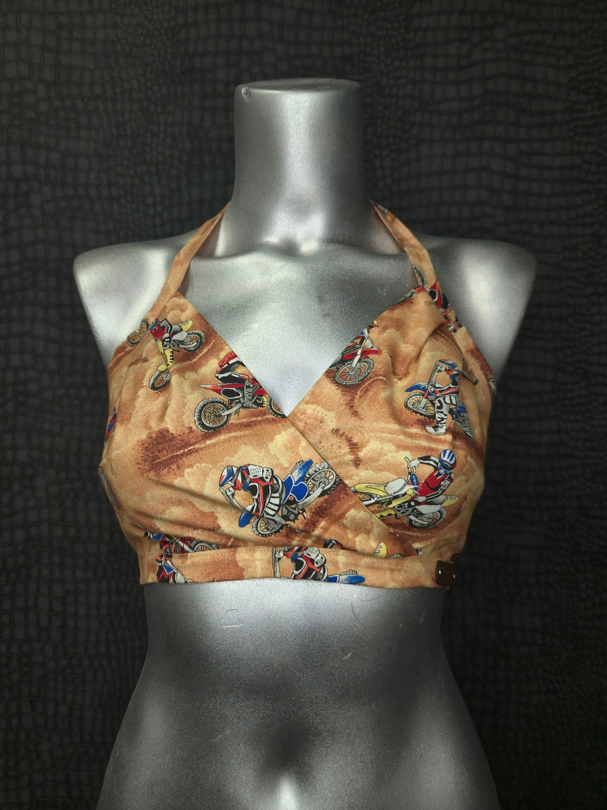 Lita Halter Crop Top - Motorcross