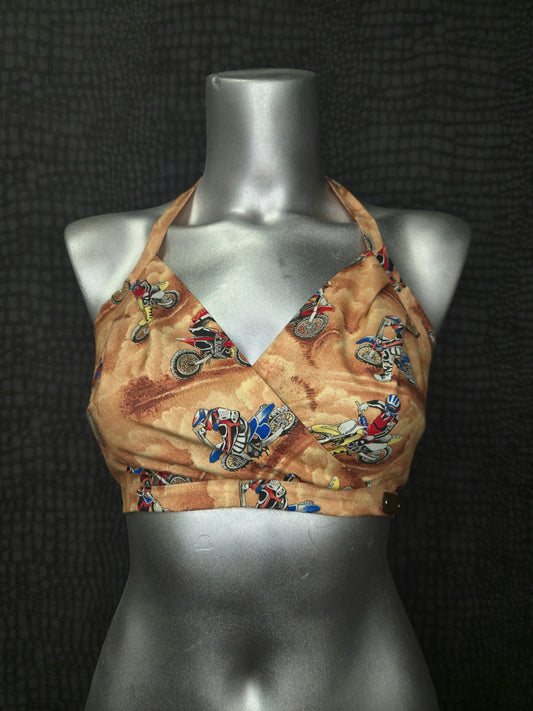 Lita Halter Crop Top - Motorcross