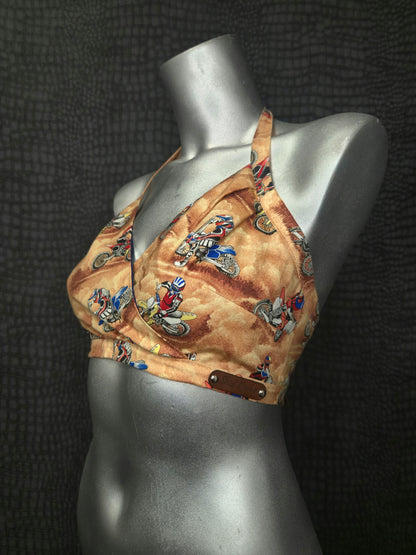 Lita Halter Crop Top - Motorcross