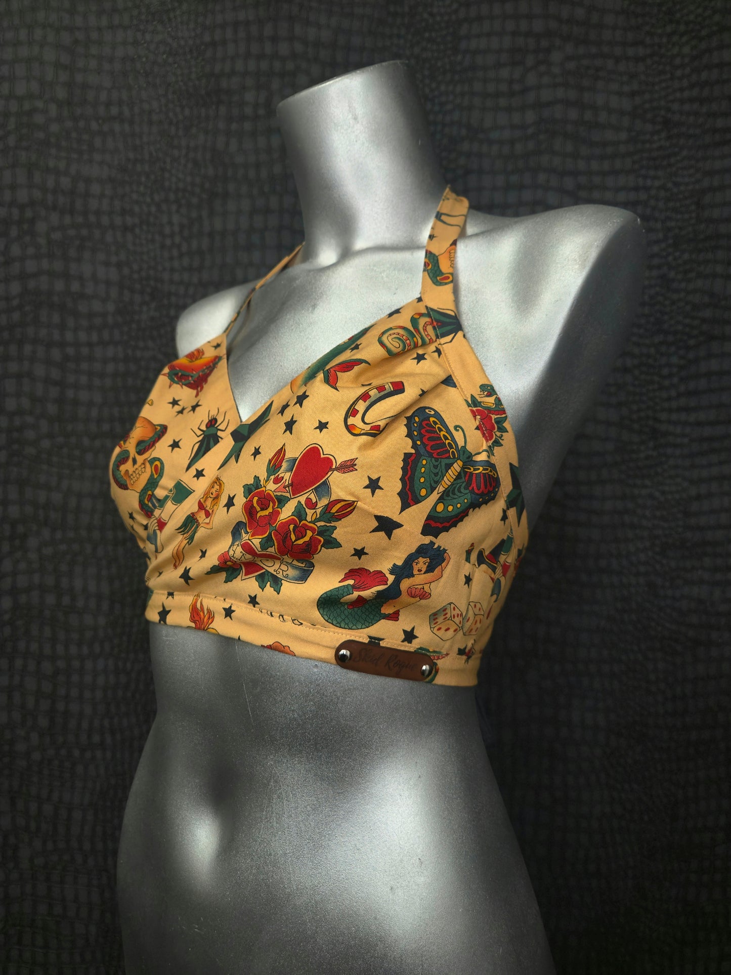 Lita Halter Crop Top - Tattoo Natural