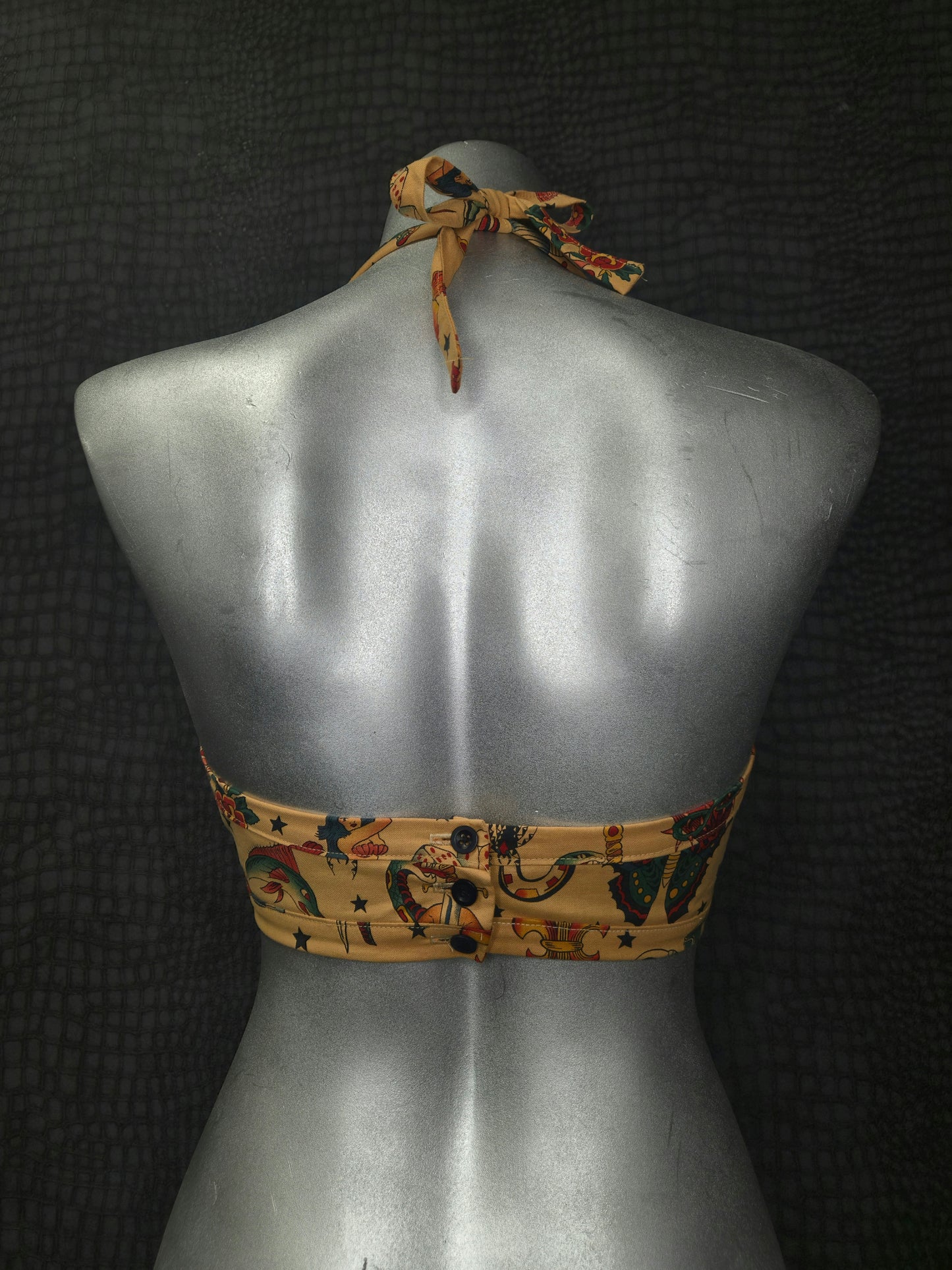 Lita Halter Crop Top - Tattoo Natural