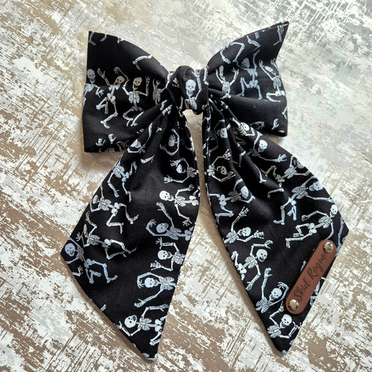 Lorraine Bow Barrette Hair Clip - Skeleton